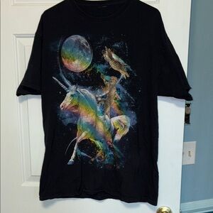 Men’s XL Space Cat Unicorn T-shirt